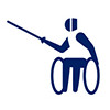 wheelchair fencing icon