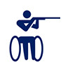 wheelchair shooting icon